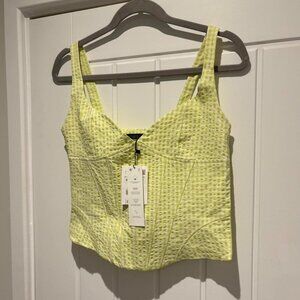 Zara Women's Green and White Corset SIZE S 2180/100/250